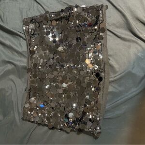 Windsor Black Sequin Mini Skirt